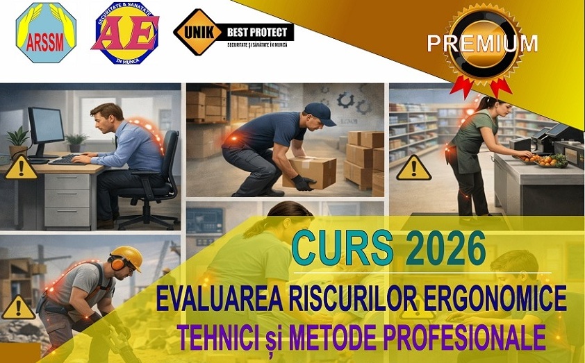 curs evaluare riscuri ergonomice arssm